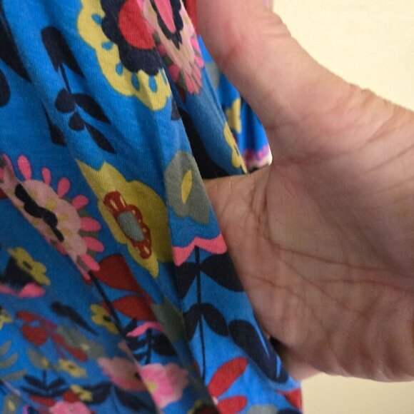 Boden Mini Tea Dress Moroccan Blue Floral Pockets Size 6R - Picture 4 of 8